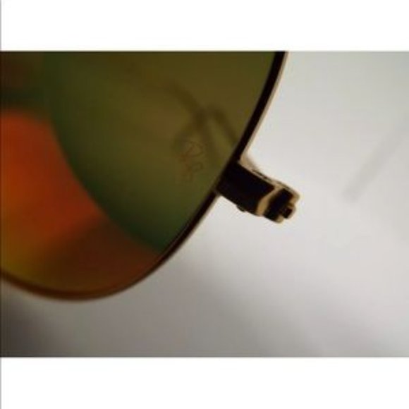 BNWT Rayban Aviator Unisex Gold/Orange mirror 58-14-135 - Picture 5 of 6